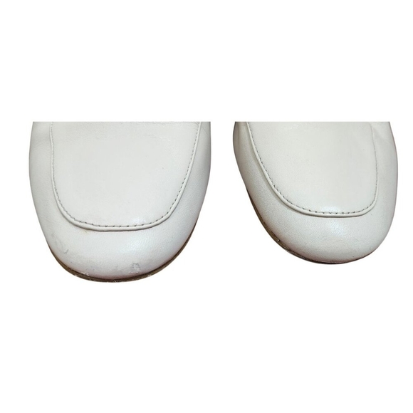 Coach Sienna Slide Loafers Shoes Women's Size 10 Color Chalk Leather Slip On - Picture 5 of 12